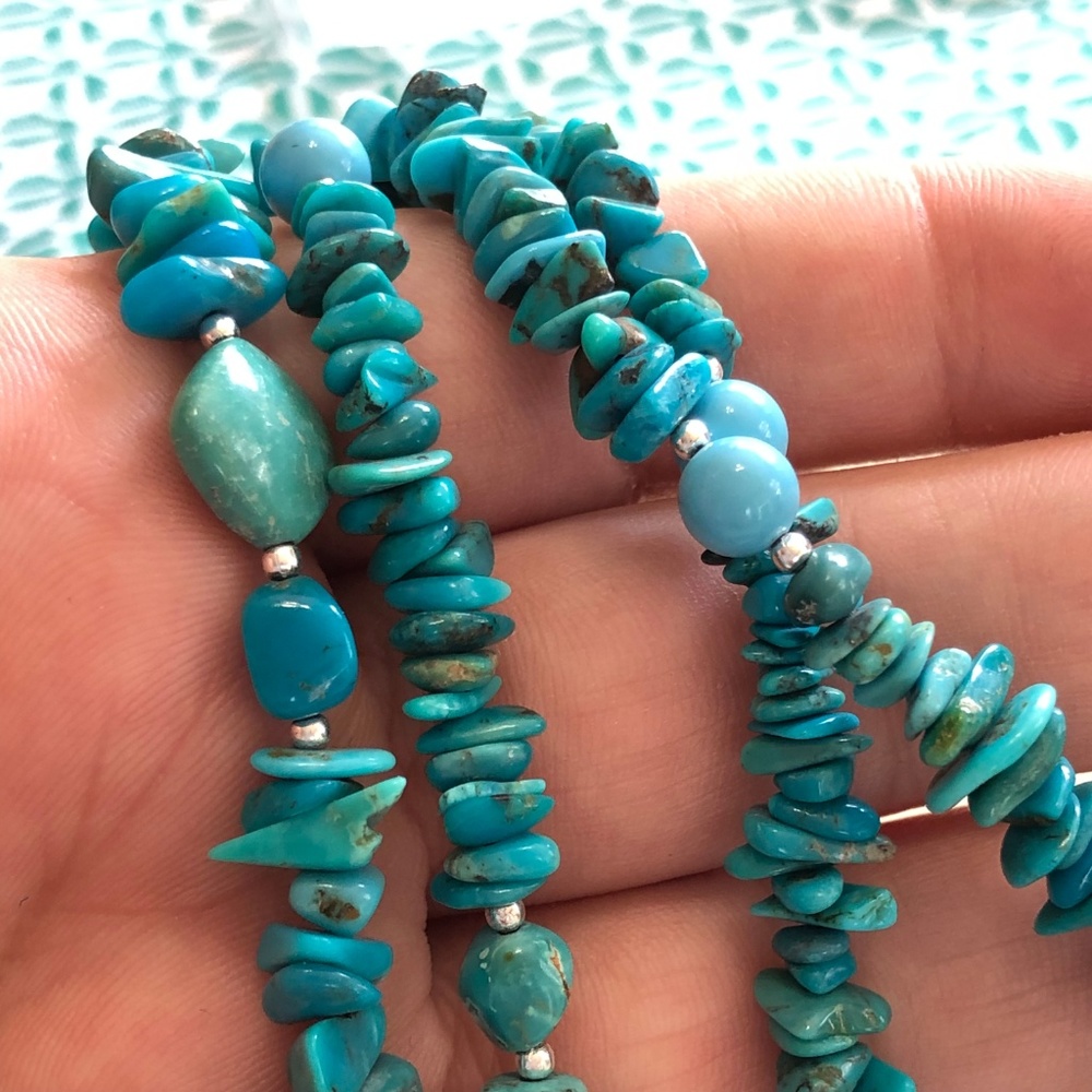 Sterling Thailand Turquoise Necklace - Picture 2 of 8